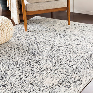 Livabliss Venezia Traditional Turkish Area Rug Polypropylene Ornate Pattern for Living Dining Rooms Slate, Light Be 6'6" x 6'6" Square VNZ2309-67SQ