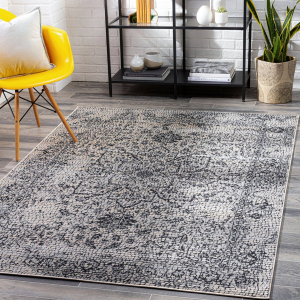 Livabliss Venezia Traditional Turkish Area Rug Polypropylene Ornate Pattern for Living Dining Rooms Slate, Light Be 7'10" x 10'2" VNZ2309-710103