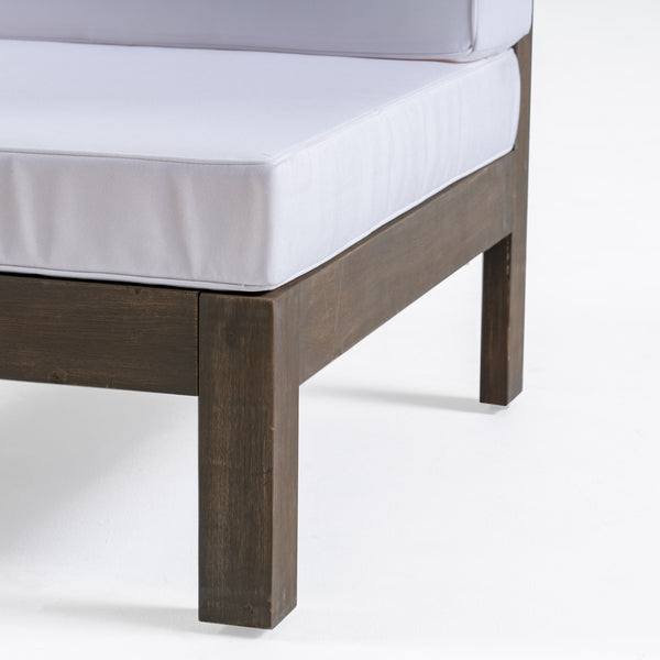 English Elm Christopher Knight Home® - Oana Corner Chair - Modern Acacia Wood Frame, Water-Resistant Cushions For Stylish Indoor/Outdoor Use 64495.00WHI