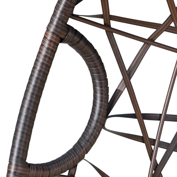 English Elm Marlin Wicker Hanging Egg Chair Teardrop Cocoon Seat for Patio or Sunroom 54672.00BSK