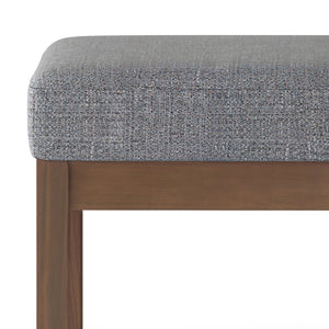 English Elm Milltown Compact Ottoman Bench - Versatile Pebble Grey Footstool For Modern Living Spaces, Durable! B136P159092
