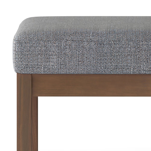 English Elm Milltown Compact Ottoman Bench - Versatile Pebble Grey Footstool For Modern Living Spaces, Durable! B136P159092