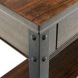 Homelegance By Top-Line Beniz Wood Finish Sofa Table Brown Wood