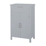 Christopher Knight Home® - Noble House - Edgell Modern Bathroom 2 Door Floor Storage Cabinet with Drawer