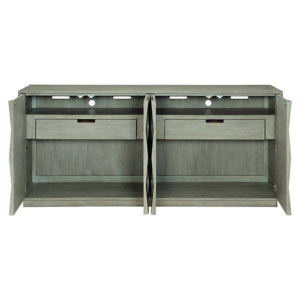Bernhardt Bernhardt Linea Buffet With Cerused Oak Veneers, 4-Door Rustic-Modern Storage, Cable-Friendly Design 384134G