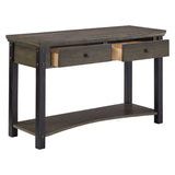 Homelegance By Top-Line Beniz Wood Finish Sofa Table Grey Wood