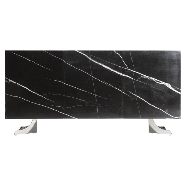 Bernhardt Bernhardt Imani Buffet With Nero Marquina Stone Overlays, Onyx Finish, Soft-Close Doors, Sleek Base 316136