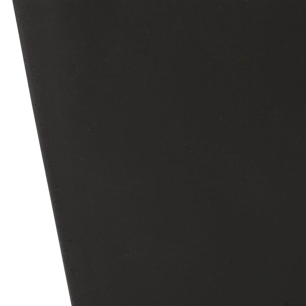 English Elm 13" Mgo Cast Stone Tapered Square Planter Architectural Matte Black Patio Accent Rust 69574.00BLK