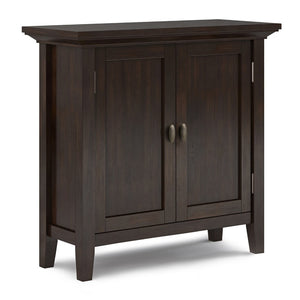 English Elm Redmond Low Storage Cabinet - Handcrafted Solid Wood In Rich Brunette Brown Finish, Elegant Design B136P159525-GIGA
