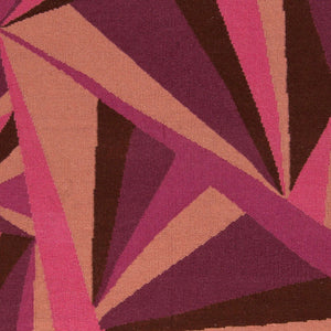 Surya Voyages 2'6" X 8' Handmade Wool Rug - Elegant Global Design For Stylish Home Decor & Durability Magenta Wool Voy53-268