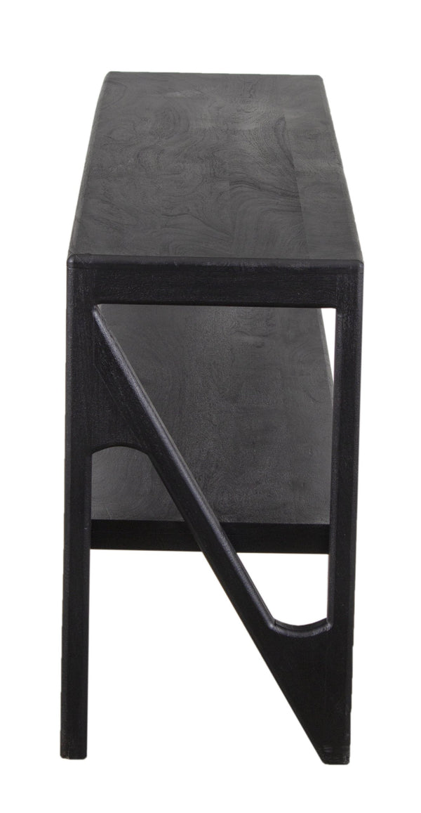 Porter Designs Porter Canberra Solid Mango Wood Tv Stand - Contemporary Black Design With Sophisticated Style Black Wood 06-108-03-9487