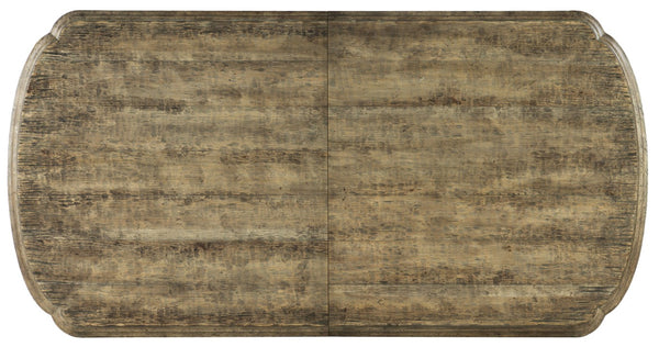 Hooker Furniture La Grange Le Vieux Double Pedestal Dining Table With Two 18" Leaves, Reclaimed Barnwood Finish 6960-75200-81