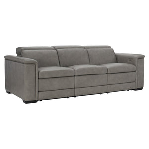 Bernhardt Bernhardt Lioni Power Reclining Sofa With Fine Leather, Usb Port, Head & Foot Power Motion, 93.5" 9567RO