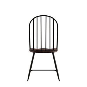 Homelegance By Top-Line Pascal Two-Tone Spindle Windsor Dining Chairs (Set of 4) Black Metal