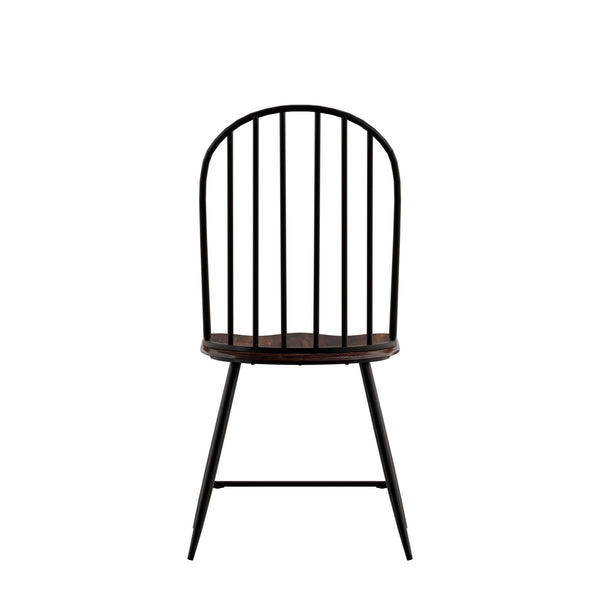 Homelegance By Top-Line Pascal Two-Tone Spindle Windsor Dining Chairs (Set of 4) Black Metal