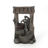 Christopher Knight Home® - Noble House - Clinch Outdoor 3 Tier Water Pump Fountain, Brown and Gray