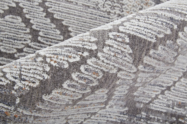 Feizy Rugs Francisco Abstract Geometric Rug - Transitional Southwestern Design For A Stylish Living Space Ivory,Gray Polyester,Polypropylene Fra39ggfivygryf00