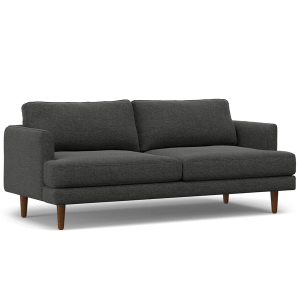 English Elm Livingston 76-Inch Charcoal Grey Loveseat Sofa – Mid-Century Comfort For Small Spaces, Eco-Friendly Design B136P159622