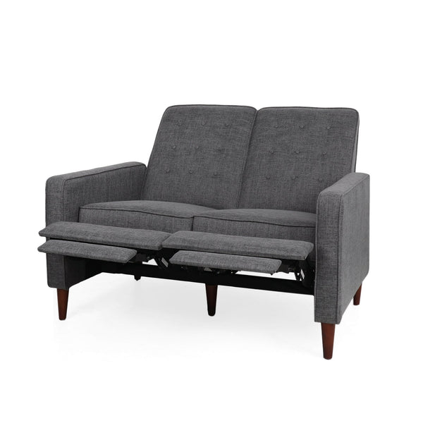 English Elm Christopher Knight Home® - DOUBLE Recliner Fabric Sofa with Plush Cushions and Space-Saving Design for Living Rooms, 49"L Gray 72478.00FGRY