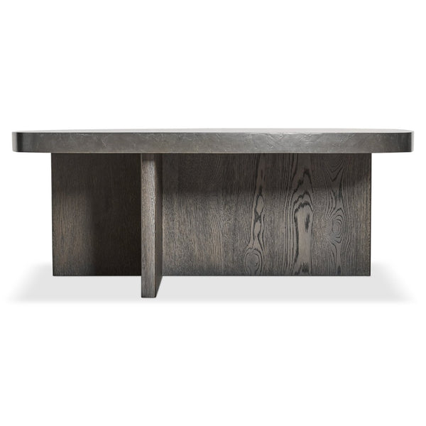 Bernhardt Bernhardt Monroe Stone Top Cocktail Table Sculptural Wood Base for Modern Living Rooms 574014