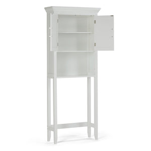 English Elm Avington Space Saver Cabinet - Pure White, Tall & Slim Storage Solution For Small Spaces & Decor B136P158506