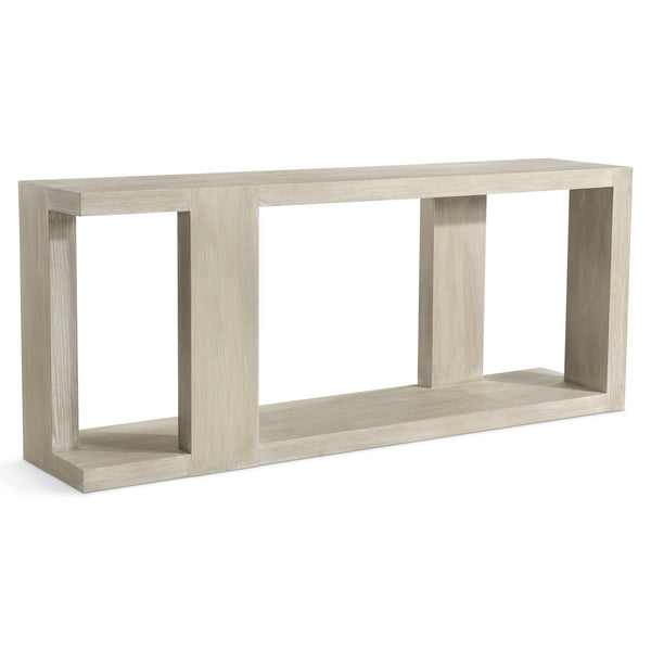 Bernhardt Bernhardt Darsa Console Table With Wire‑Brushed Oak Finish, Asymmetrical Sculptural Design, 72"W 507910