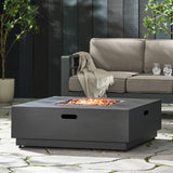 Christopher Knight Home® - Noble House - Wellington Outdoor 50,000 Btu Square Fire Pit (No Tank Holder)