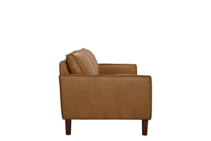 Porter Designs Porter Soria Ii Top-grain Leather Sofa In Luxurious Camel - Mid-century Modern Comfort & Style Brown Leather 02-204-01-8760