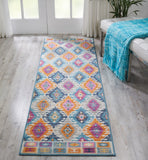 Nourison Passion PSN02 Machine Made Power-loomed No Border Indoor Only Bohemian Contemporary Rug Multicolor, Multicolor 100% Polypropylene 99446388001