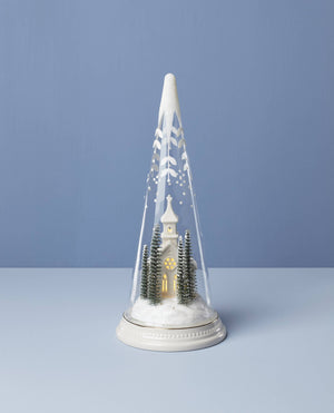 Lenox Lit Christmas Cone With Church Scene Multi, NO COLOR GLASS,CRYSTAL 896634