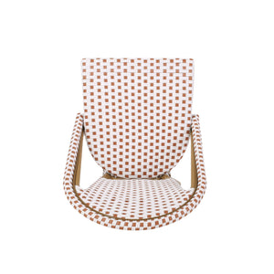 English Elm Outdoor Woven Rattan Bistro Chair Set of 2 with Aluminum Frame Bamboo Print Finish 69958.00RT