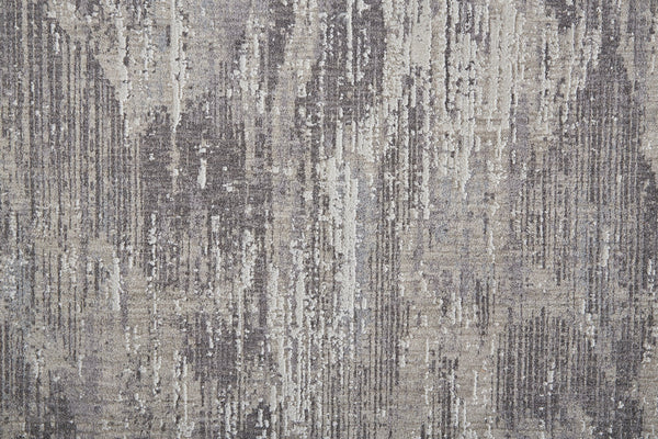 Feizy Rugs Lennon Abstract Distressed Rug - Durable Polyester & Polypropylene For Sophisticated Home Décor Tan,Taupe,Gray Polyester,Polypropylene Len39fyfgry000f00