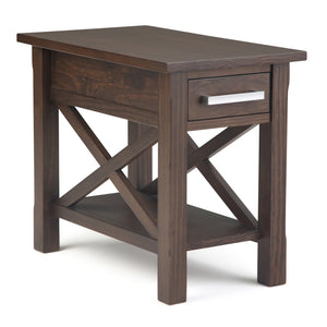 English Elm Kitchener Narrow Side Table - Handcrafted Solid Wood With Storage & Contemporary Farmhouse Style B136P159547