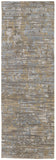 Feizy Rugs Conroe Wool/Viscose Hand Knotted Casual Rug Brown/Gray 2'-6" x 8'