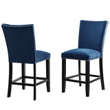 Steve Silver Camila Blue Velvet Counter, Set of 2 CM540CCBN