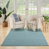 Nourison Practical Solutions PSL01 Machine Made Power-loomed Borderless Design Indoor/Outdoor Modern Outdoor Rug Aqua, Aqua 100% Polypropylene 99446939777