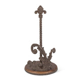 Acanthus Cast Aluminum Paper Towel Holder with Wood Base EAW94561 Park Hill