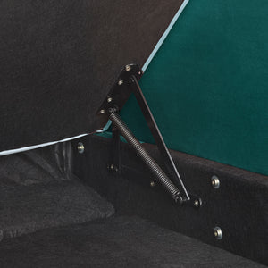 Homelegance By Top-Line Verbena Two-Tone Dark & Light Functional Chaise With 1 Pillow Green Polyester