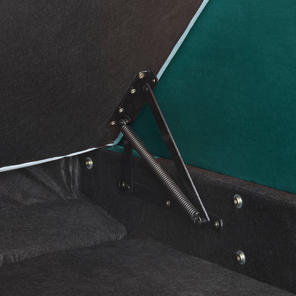 Homelegance By Top-Line Verbena Two-Tone Dark & Light Functional Chaise With 1 Pillow Green Polyester