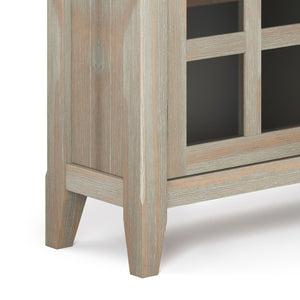 English Elm Acadian Entryway Storage Cabinet - Rustic Distressed Grey With Adjustable Shelves & Versatile Design B136P158294