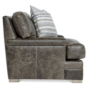 Bernhardt Bernhardt Burnham Leather Chair With Deep Cushion, Tailored Stitching, Lush Premium Leather, Modern Style 7202LO