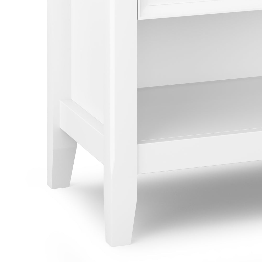 English Elm Amherst Bedside Table - Handcrafted White Storage Solution With Classic Charm & Versatile Style B136P158371