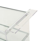 Christopher Knight Home® - Noble House - Yves Acrylic Bar Trolley with Glass Shelves, Clear