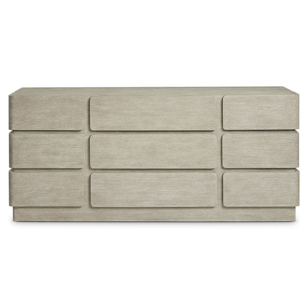 Bernhardt Bernhardt Arcadia Dresser In Wire-Brushed Clay Oak — Rustic-Modern 9-Drawer Wrap-Around Storage, Soft-Close 334054