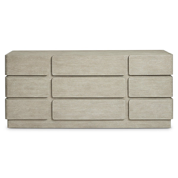 Bernhardt Bernhardt Arcadia Dresser In Wire-Brushed Clay Oak — Rustic-Modern 9-Drawer Wrap-Around Storage, Soft-Close 334054