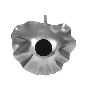 English Elm Christopher Knight Home® - Plate Handcrafted Aluminum Decorative Leaf Plate in Raw Nickel Finish — 17" x 16" Artisan Catchall, Jewelry Tray 72534.00