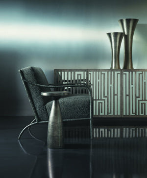 Bernhardt Bernhardt Radnor Drink Table — Sculptural Graphite Cast Aluminum Side Table With Raised Edge, 22.4" H For Compact Spaces 379203