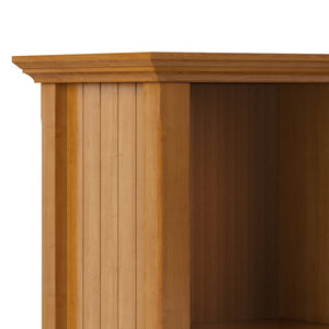 English Elm Acadian Solid Wood 8-Cubby Storage Sofa Table with Tapered Legs and Grooved Transitional Design Light Brown B136P158281