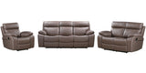 Parker House Theon - Stokes Toffee Manual Reclining Sofa Loveseat And Recliner Brown 97% Polyester,3% Pu Mthe-421-stof