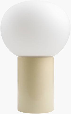 Livabliss Verve Globe Glass Shade Table Lamp with Steel Base for Bedside or Console Use VRC-003